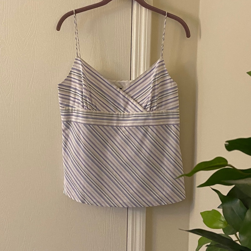 JCREW striped spaghetti strap blouse